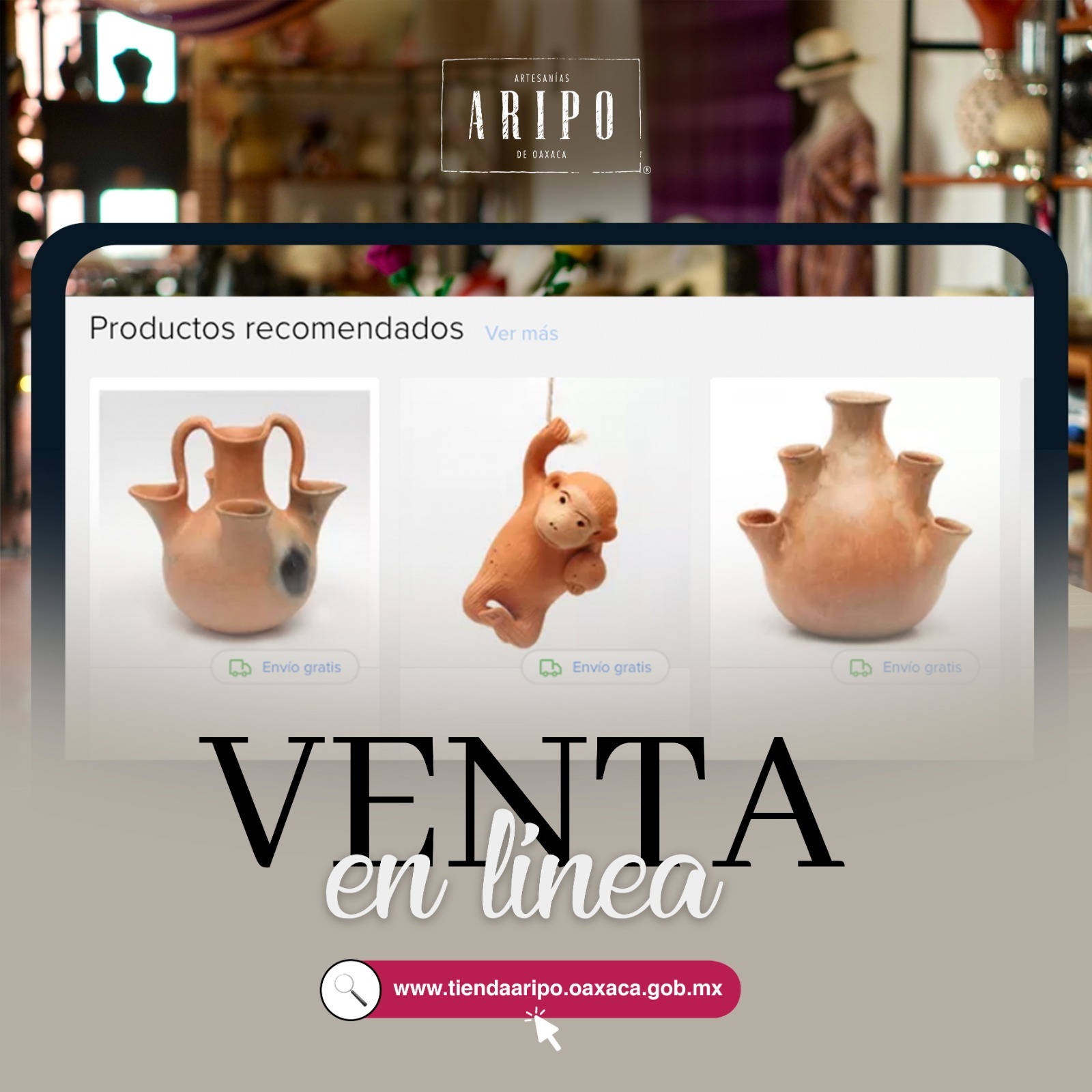 Relanzan tienda virtual de Aripo, tendrán familias artesanas espacio de comercialización
