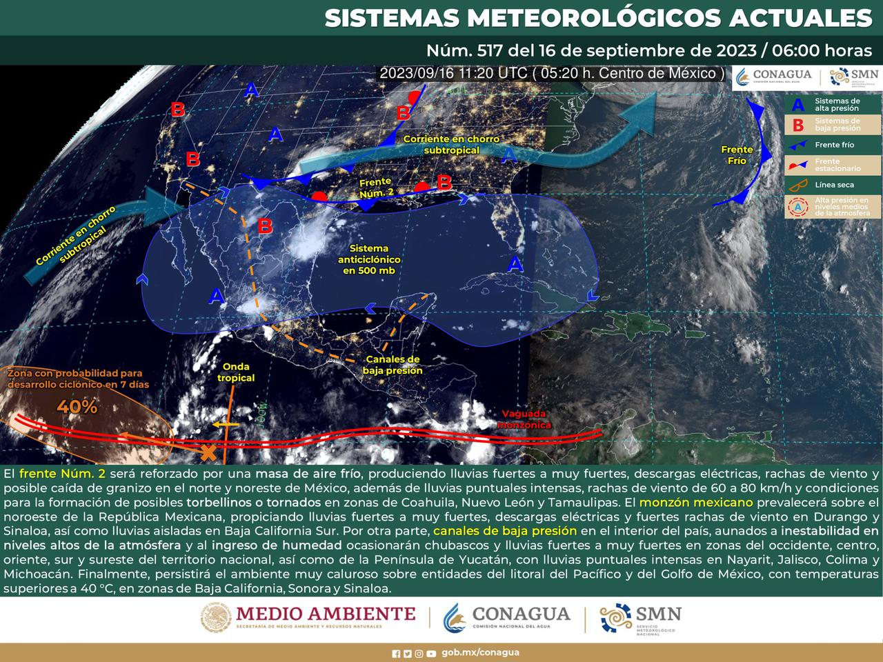 Continuarán las lluvias ligeras en la tarde de este sábado
