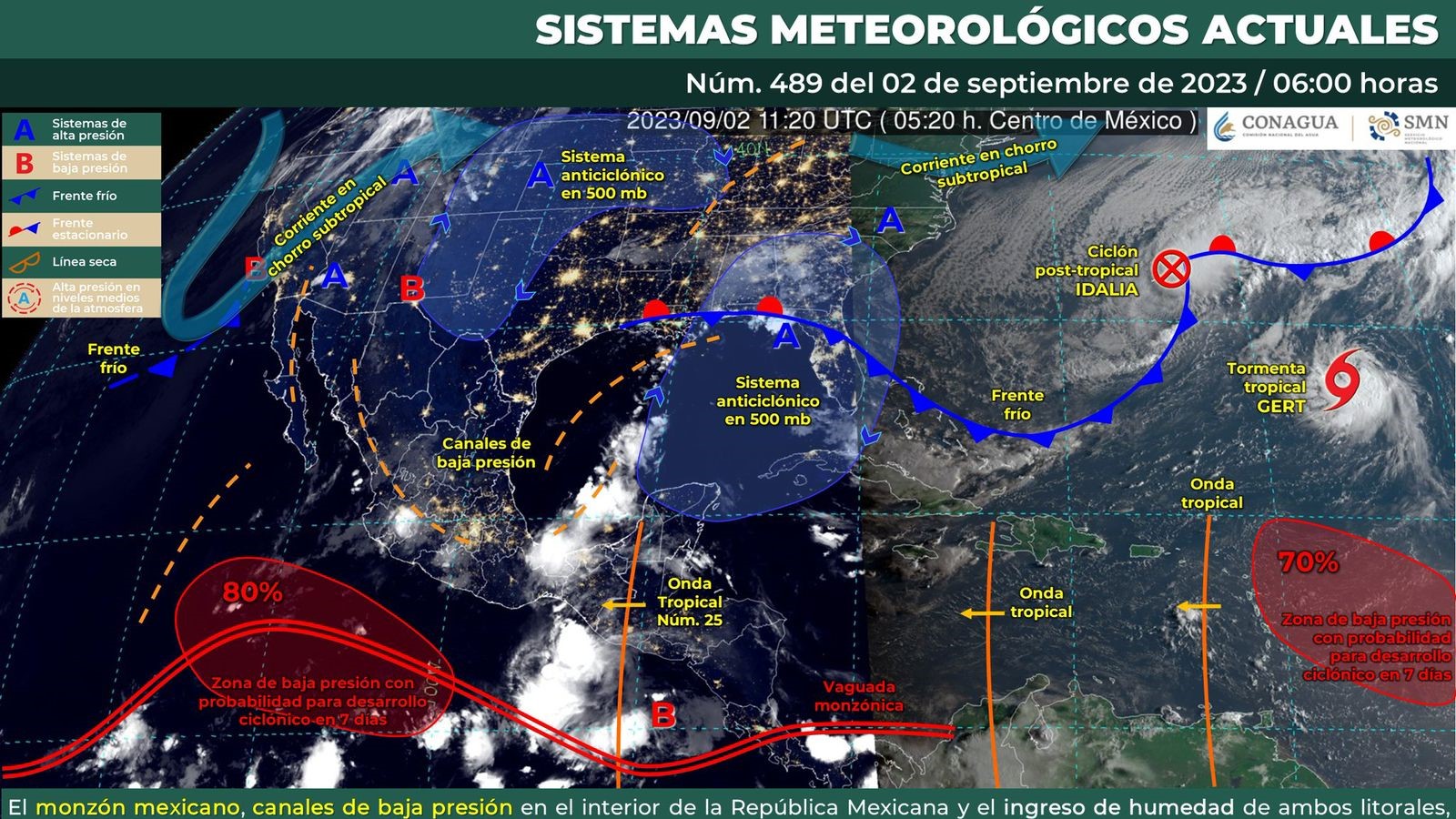 Onda tropical número 25 dejará lluvias, tormentas y rachas de viento en el estado