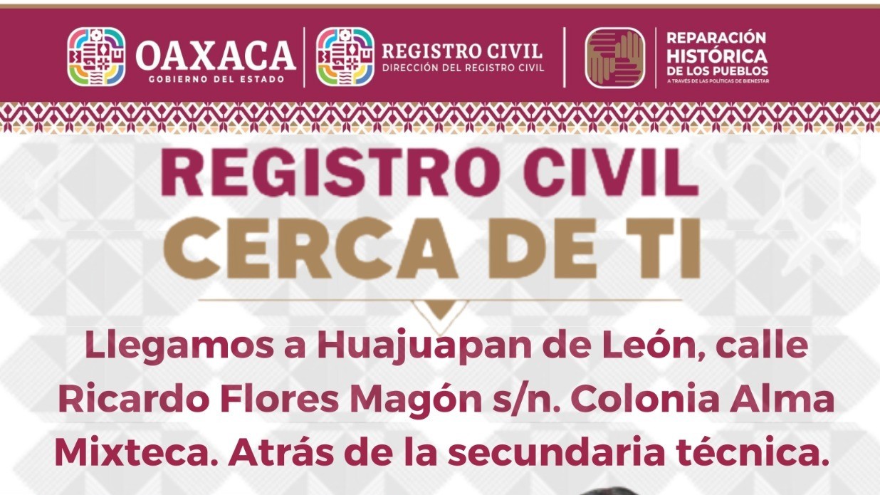 Acercará Registro Civil servicios en las comunidades en días inhábiles