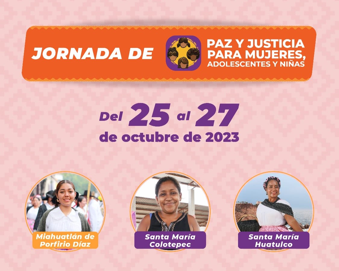 Jornada de Paz y Justicia brindará más de 25 servicios en municipios de la Sierra Sur y Costa