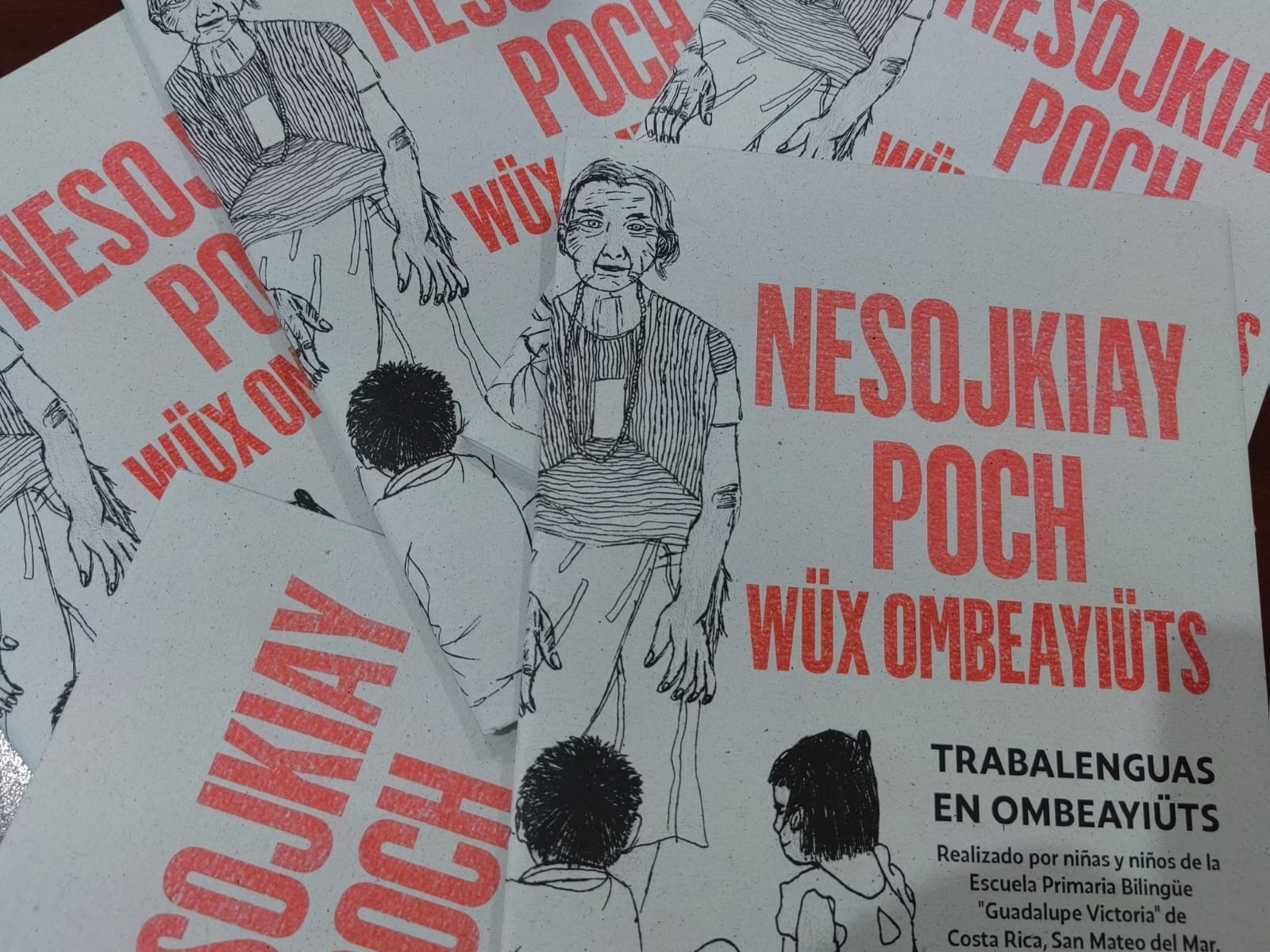 Edita Seculta libro “Nesojkiay poch wüx ombeayiüts”, trabalenguas en ombeayiüts dirigido a la niñez