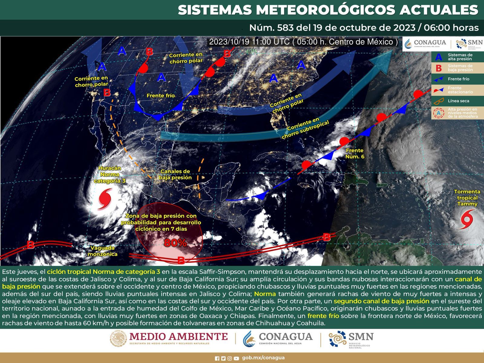 Se pronostican lluvias ligeras en la mayor parte del estado, informa Protección Civil