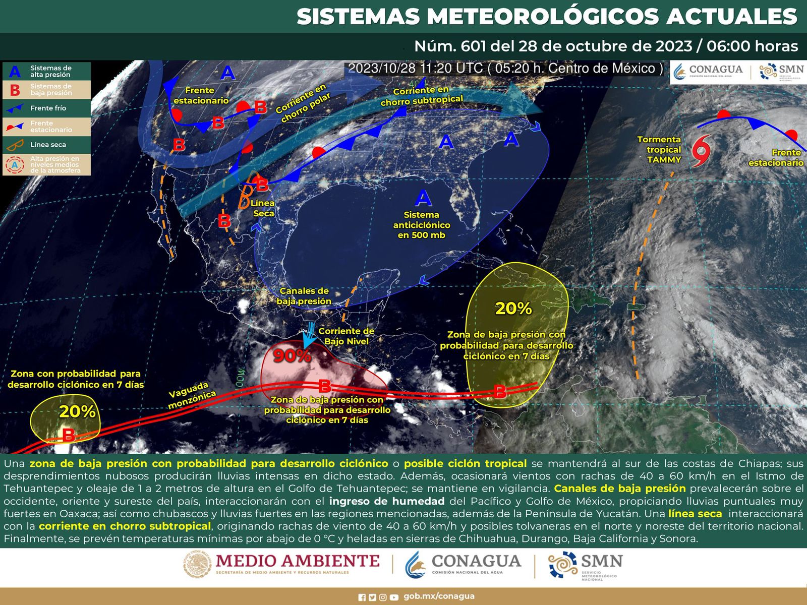 Anuncian lluvias moderadas en diferentes puntos del estado