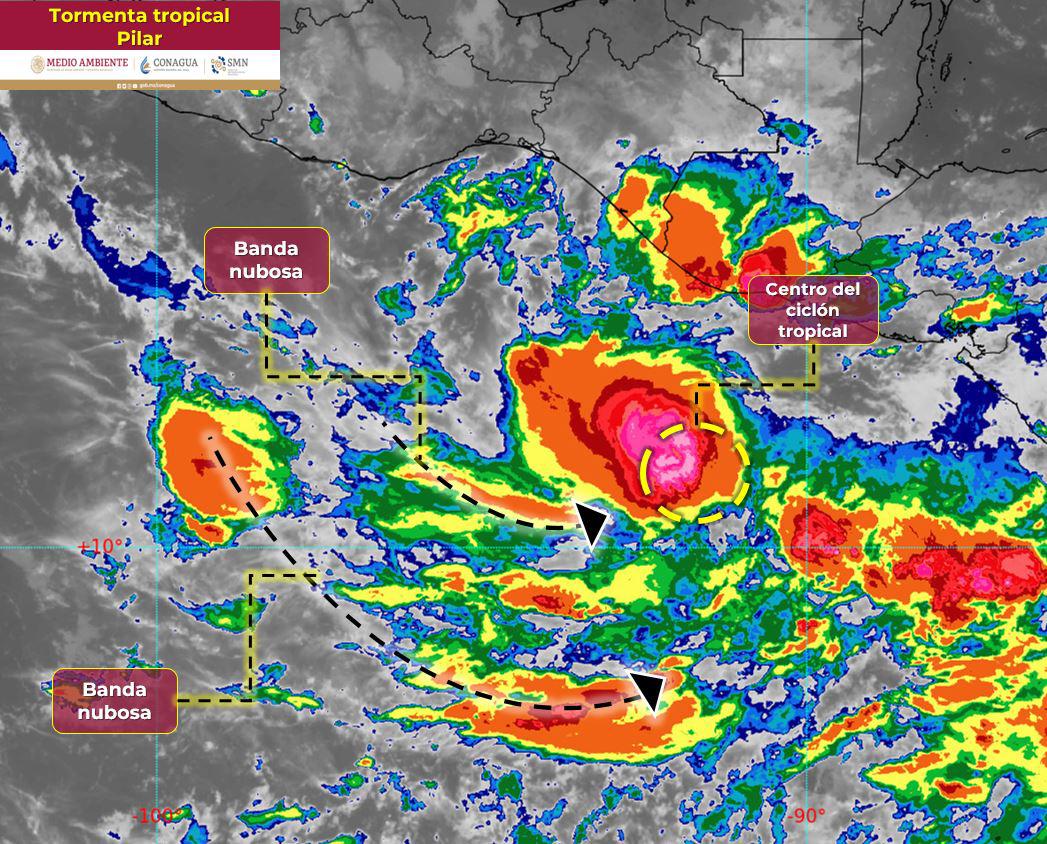 Depresión Tropical Diecinueve – E, evoluciona a tormenta tropical Pilar: Protección Civil