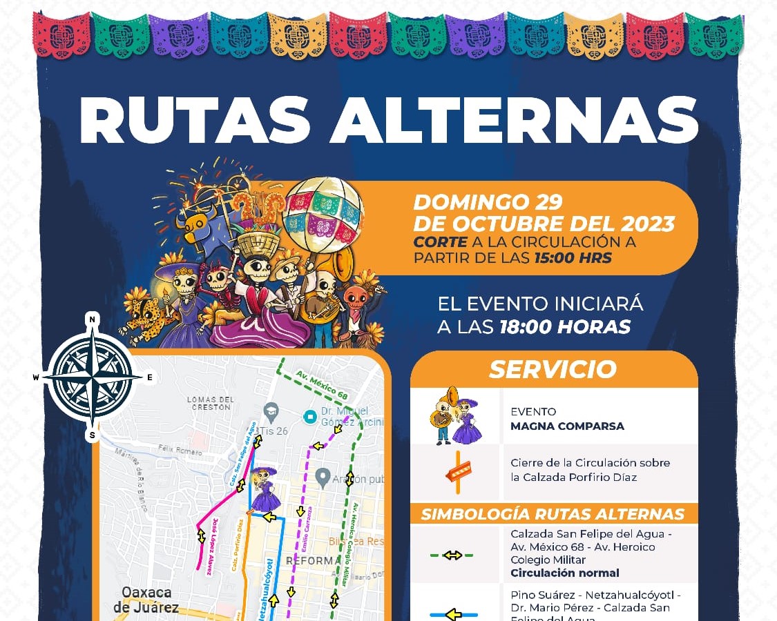 Informan sobre recorrido y vías alternas por Magna Comparsa