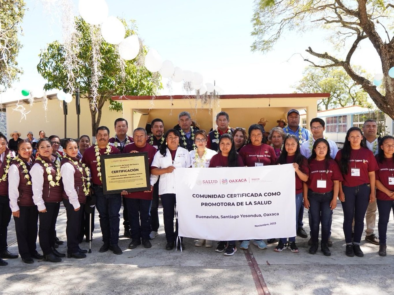 Logra Jurisdicción Sanitaria Mixteca segunda certificación de Comunidad Promotora de la Salud