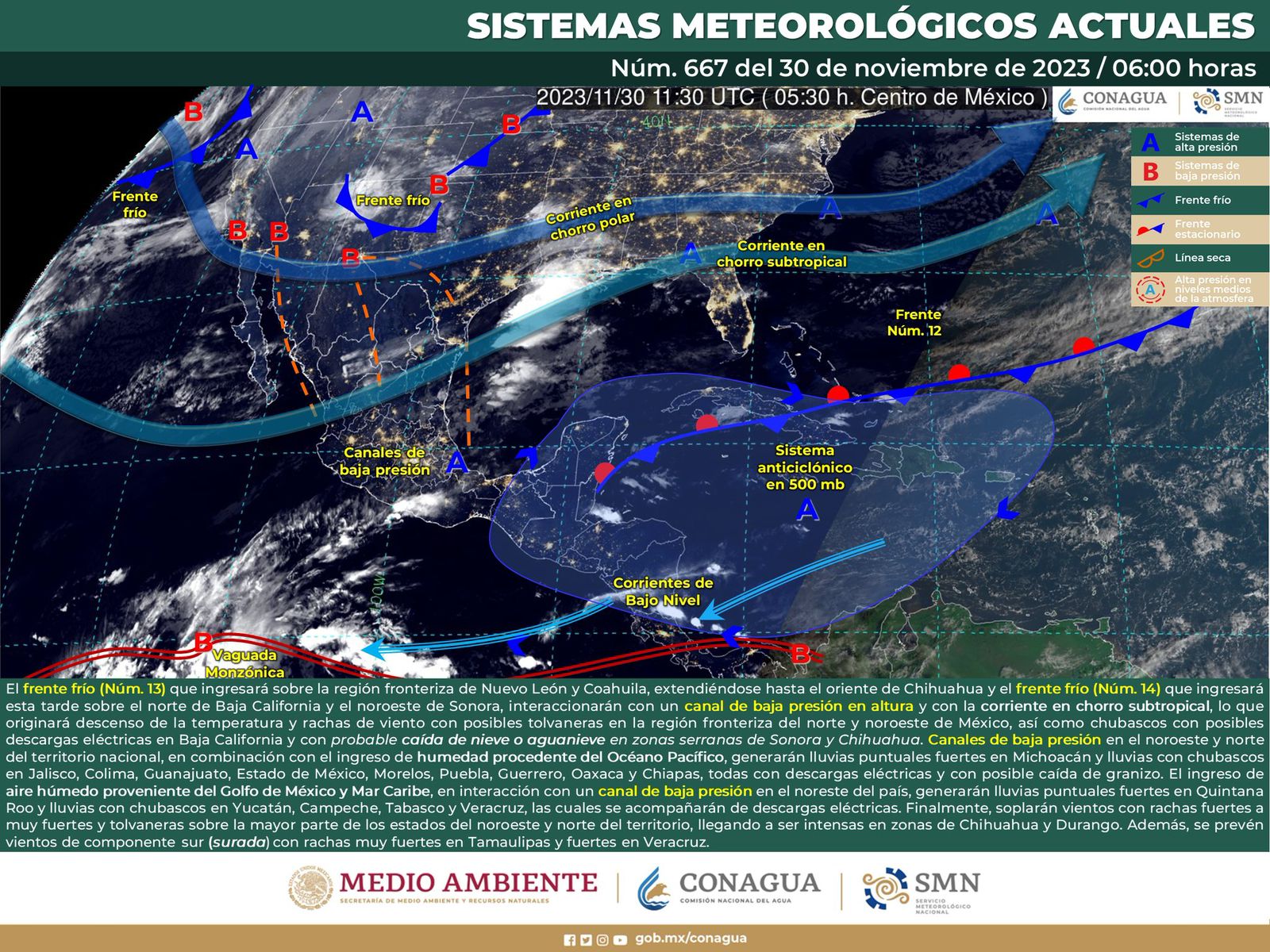 De manera oficial concluye la temporada de lluvias y ciclones tropicales 2023