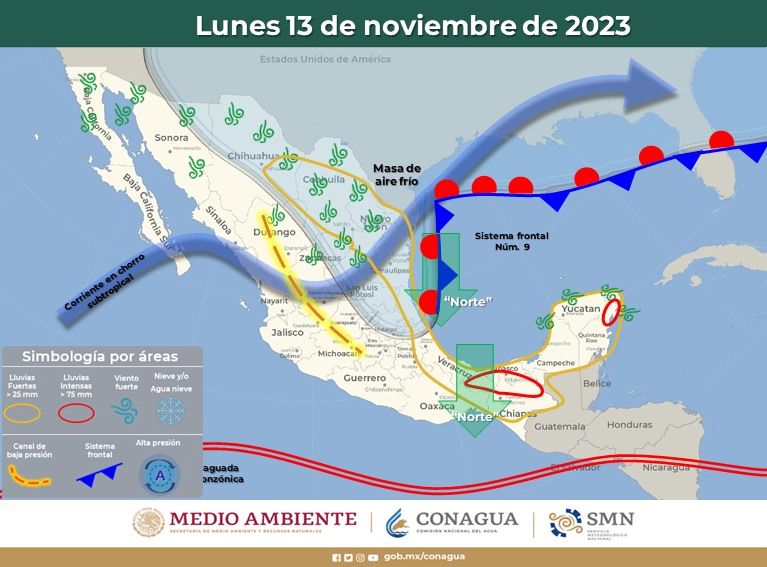 Pronostican lluvias variables, frío y norte en varias regiones de Oaxaca