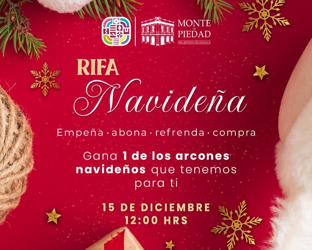 Realizará Monte de Piedad sorteo de fin de año