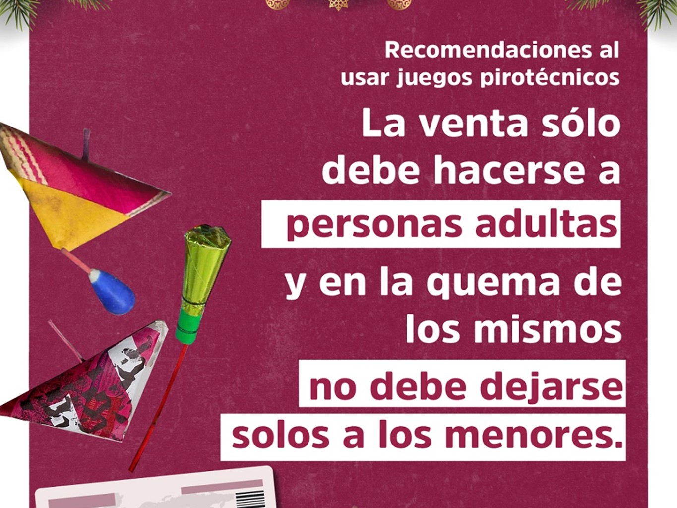 Protección Civil emite recomendaciones preventivas para la manipulación de juegos pirotécnicos
