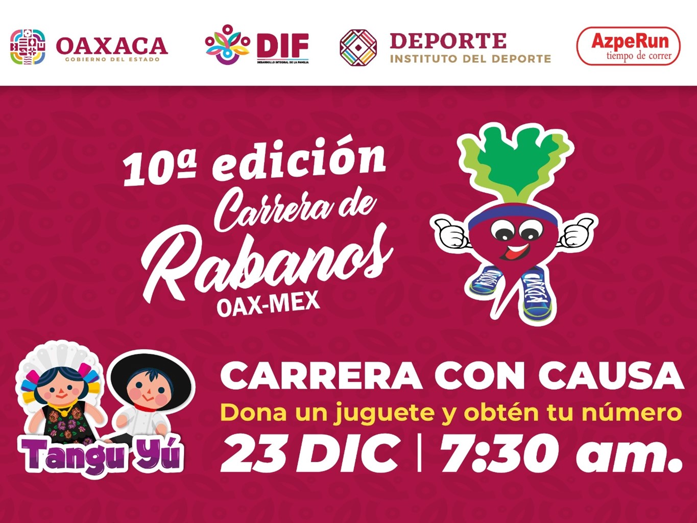Convocan a participar en la décima Carrera de Rábanos con la donación de un juguete