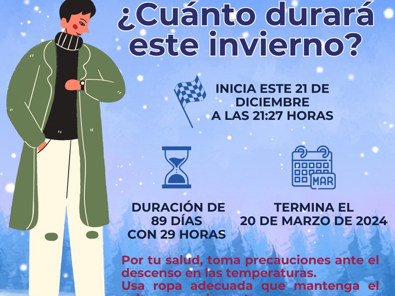 Protección Civil emite recomendaciones ante solsticio de invierno