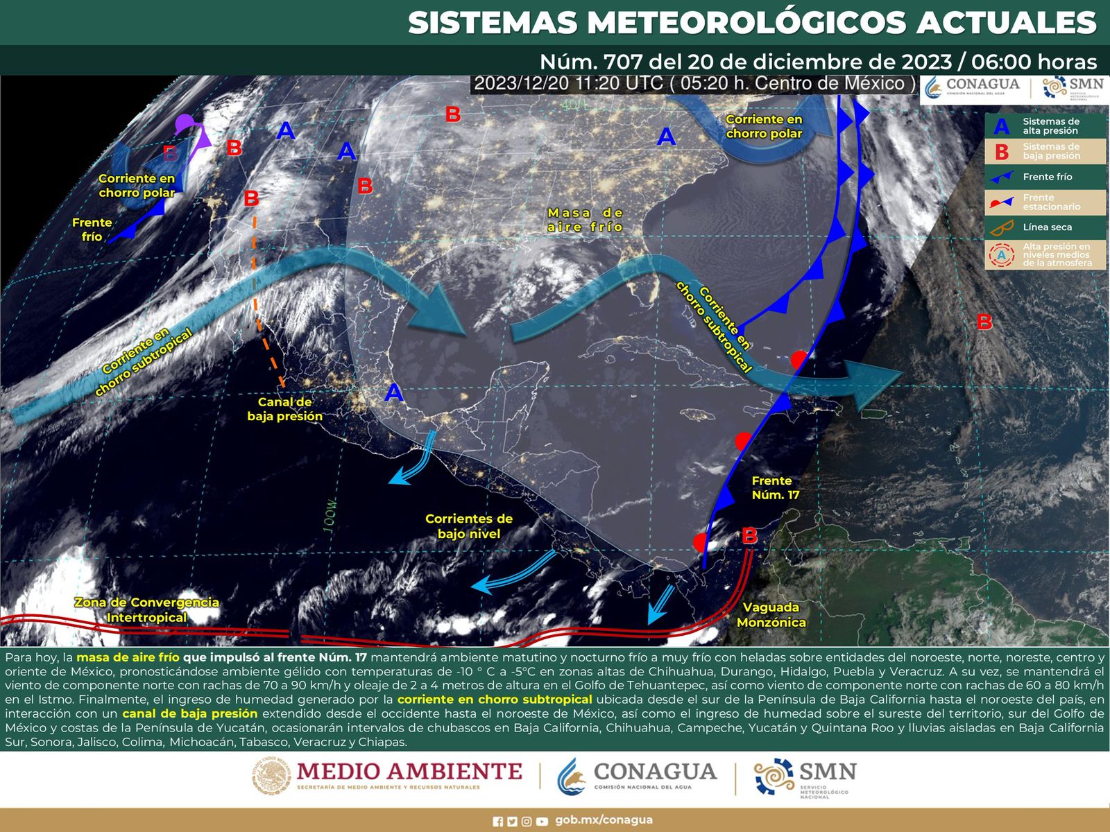 Habrá heladas, vientos del norte y temperaturas mínimas de hasta 3 grados en Oaxaca