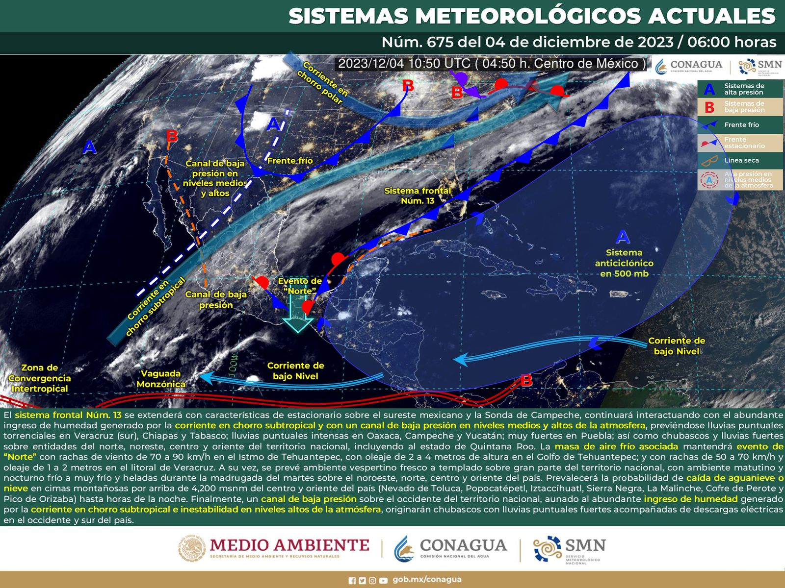 Se pronostican bajas temperaturas, lluvias aisladas y evento de Norte en distintas partes del estado