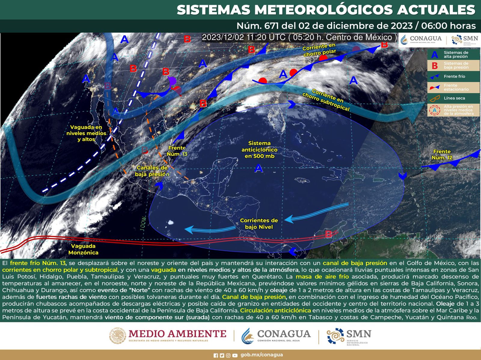 Evento de Norte tendrá ráfagas de viento significativas y descenso en las temperaturas: Protección Civil