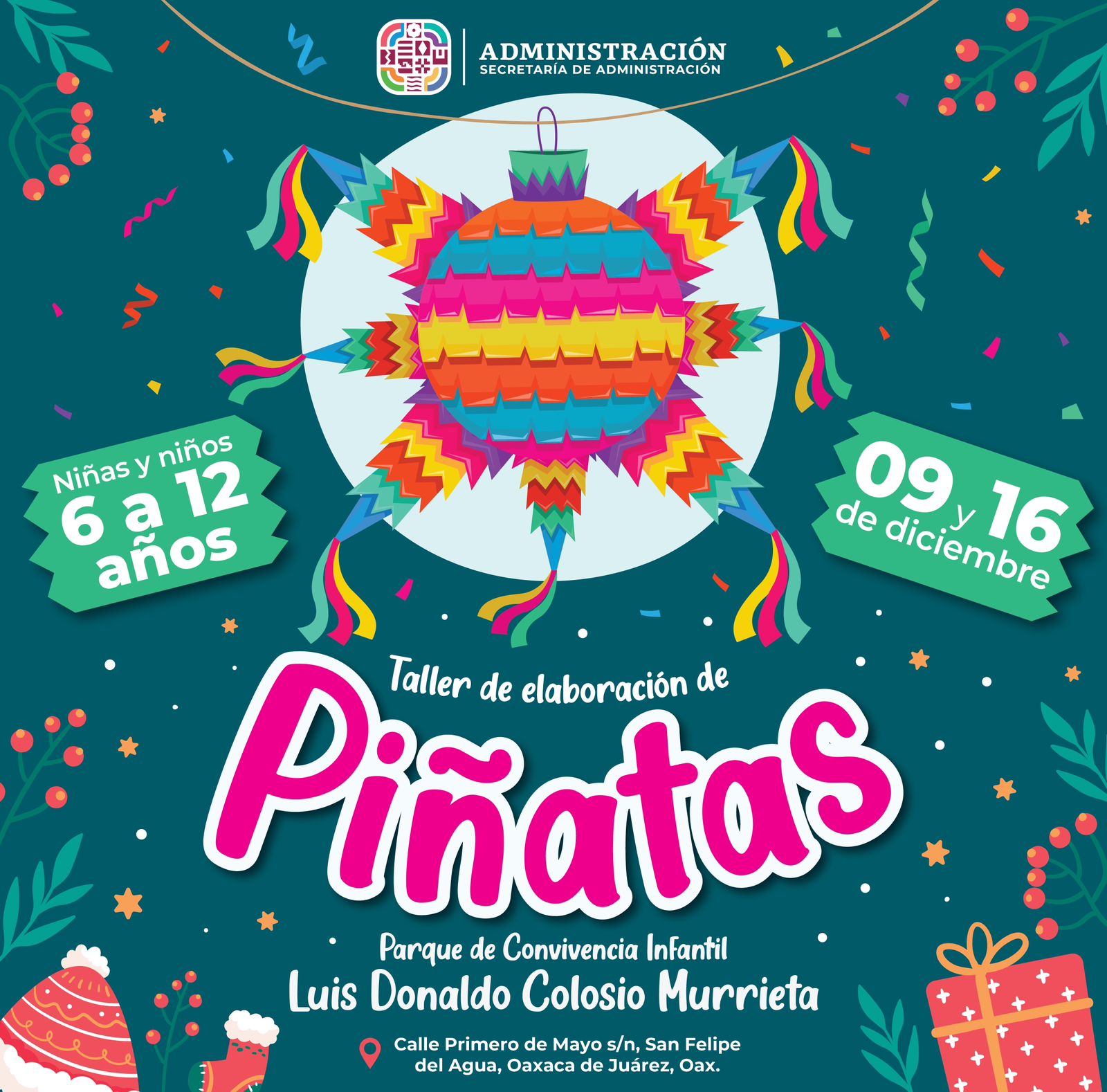 Con talleres navideños festeja Secretaría de Administración temporada decembrina