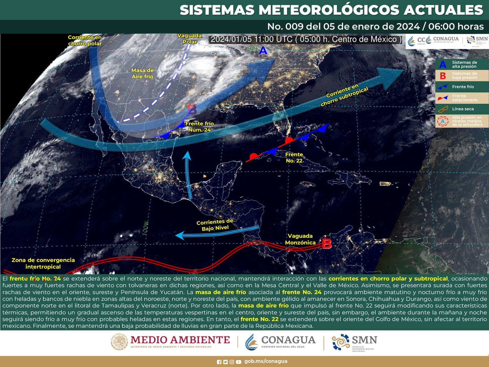 Ambiente fresco al atardecer, vientos moderados y baja probabilidad de lluvias: Protección Civil