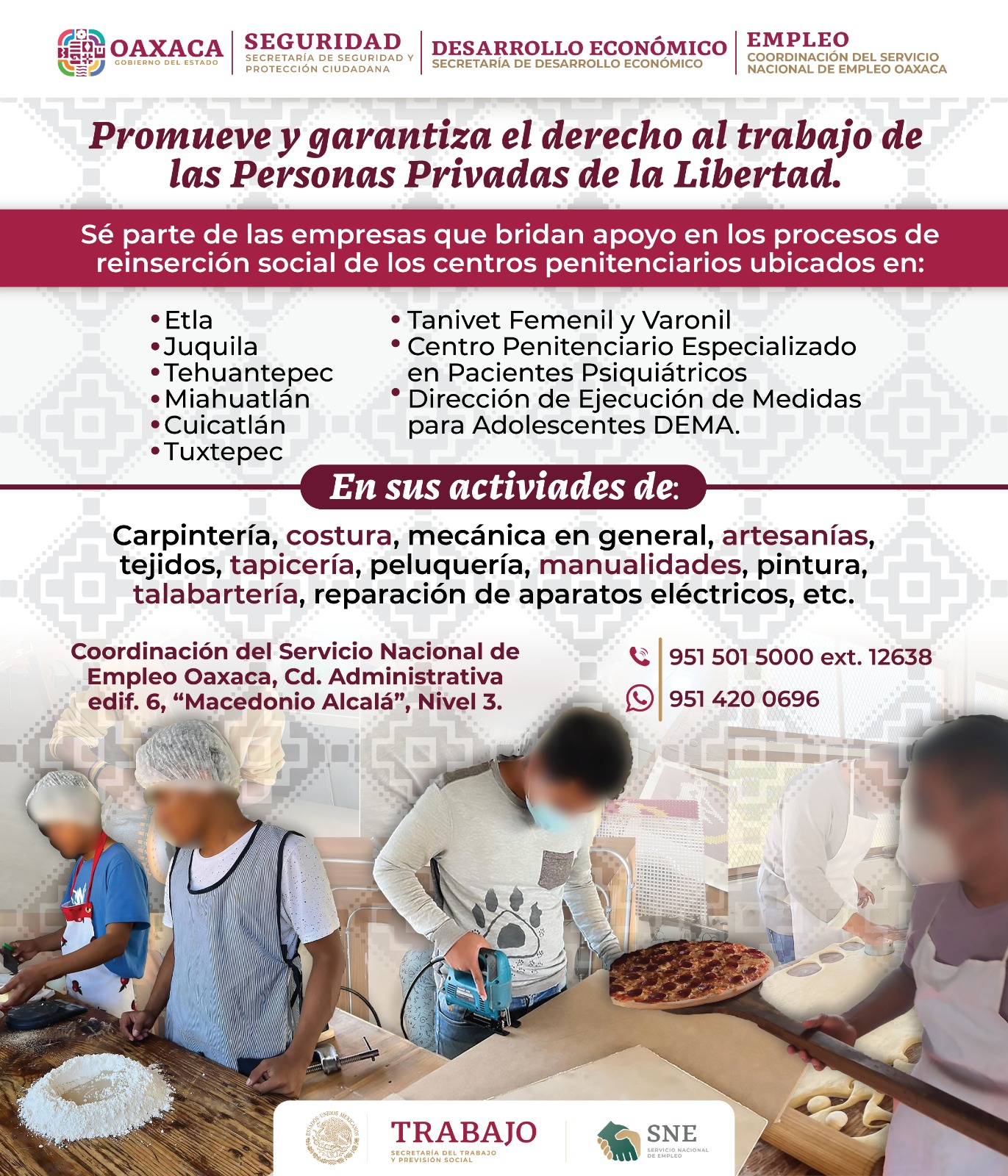 Invitan a empresas oaxaqueñas a brindar oportunidades laborales a PPL