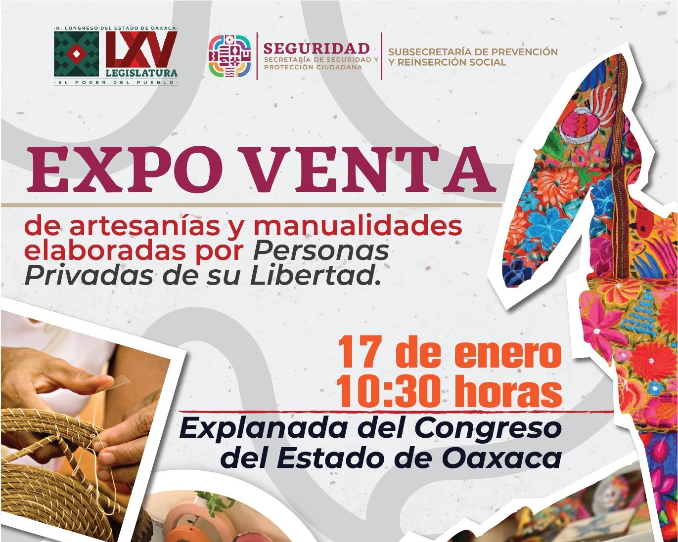 SSPC expondrá obras de Personas Privadas de su Libertad en el Congreso del Estado