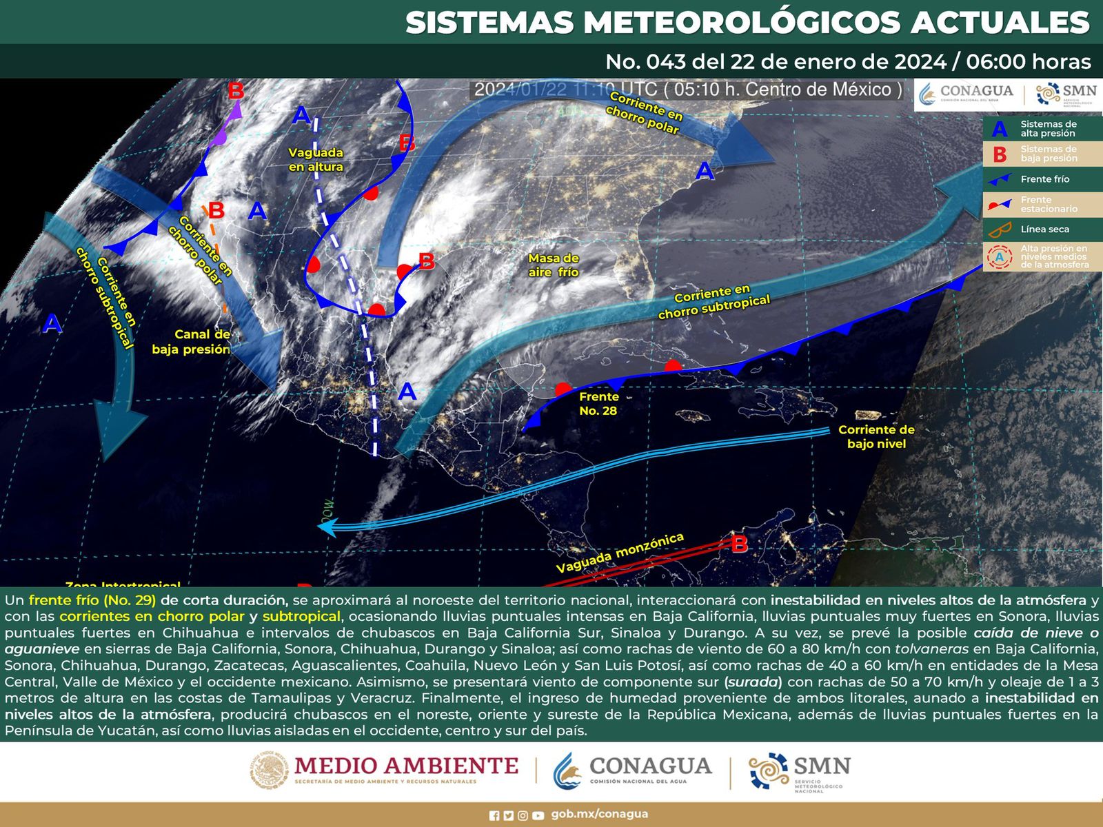 Se espera ambiente fresco, baja probabilidad de lluvias y recuperación de temperaturas