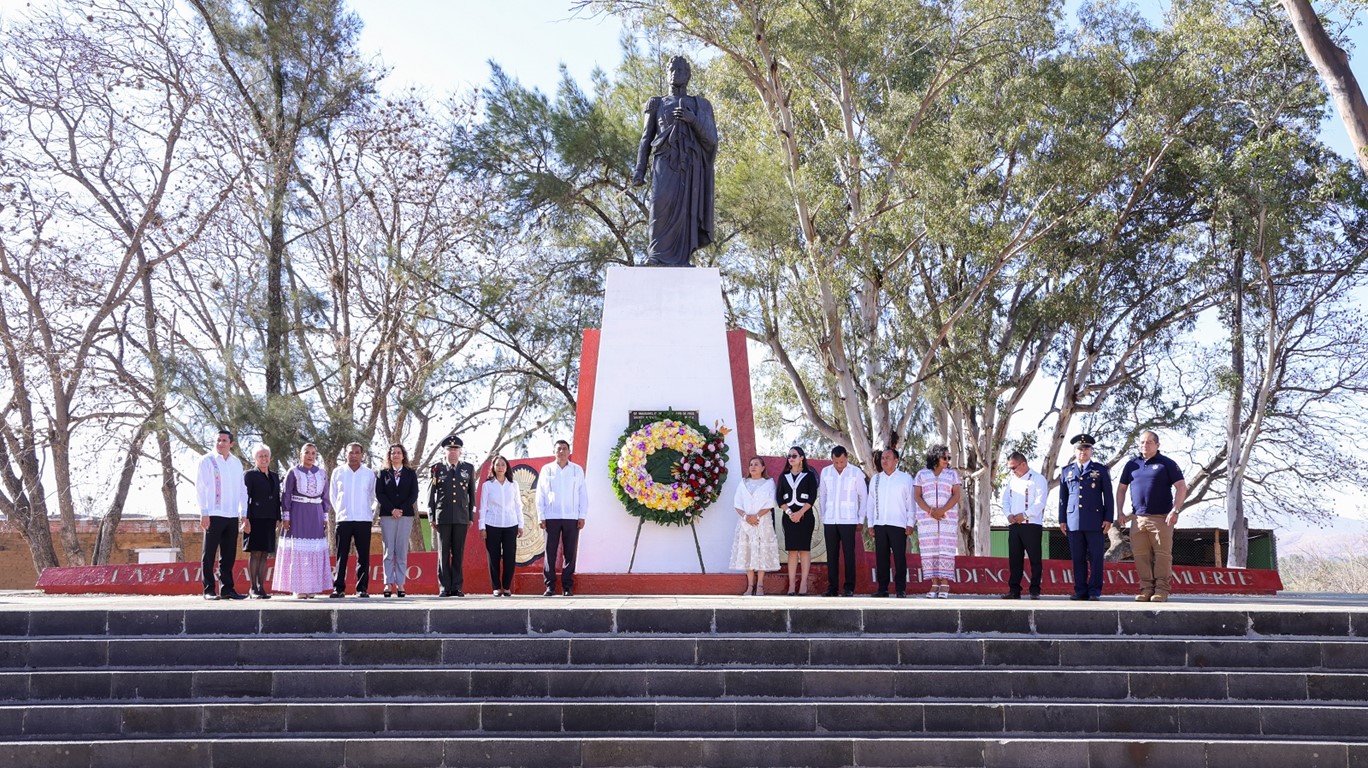 Conmemoran gobiernos de Oaxaca y Guerrero CXCIII aniversario luctuoso de Vicente Guerrero