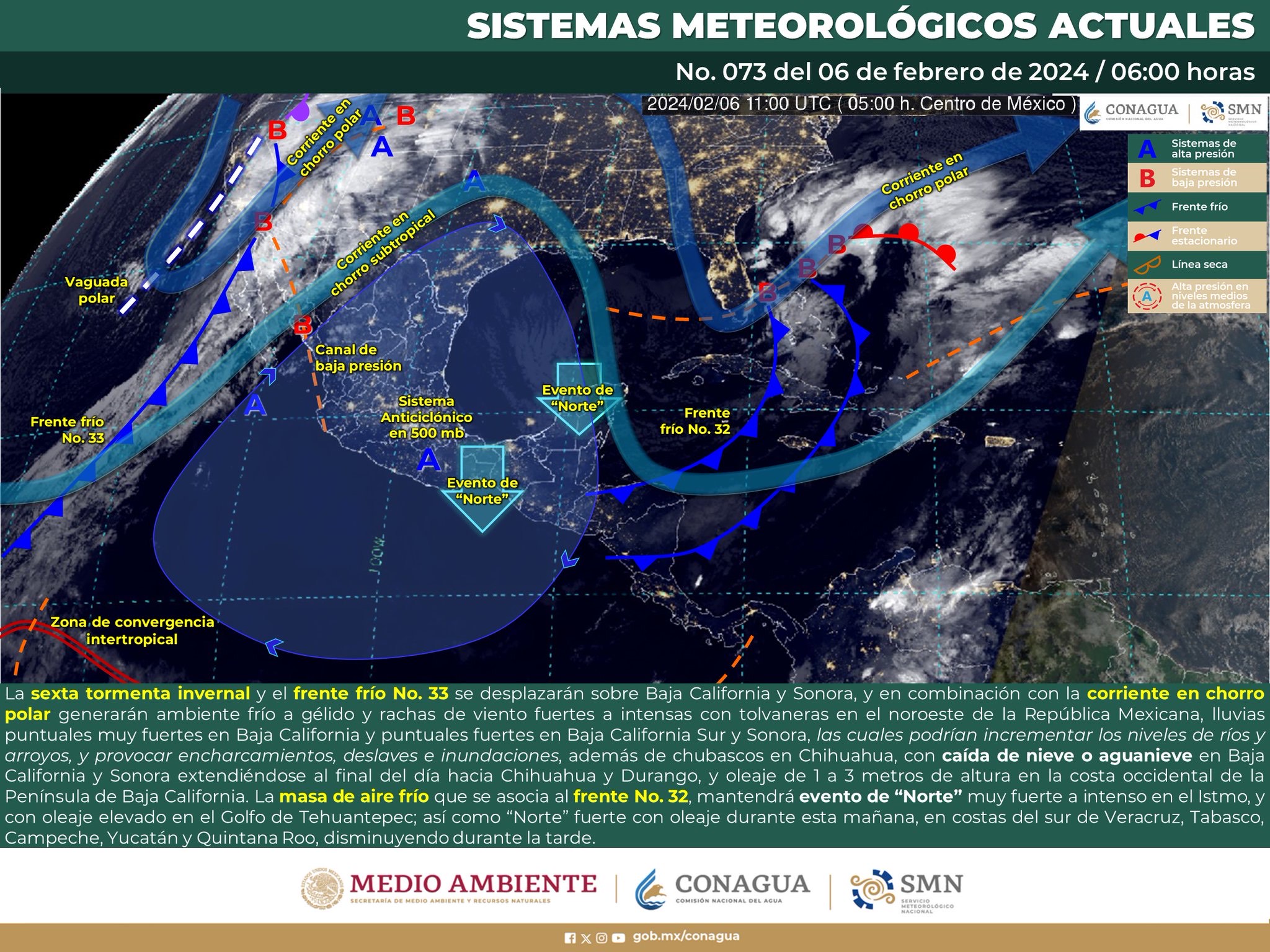 Lluvias ligeras y ambiente frío al caer la noche se pronostican para este martes