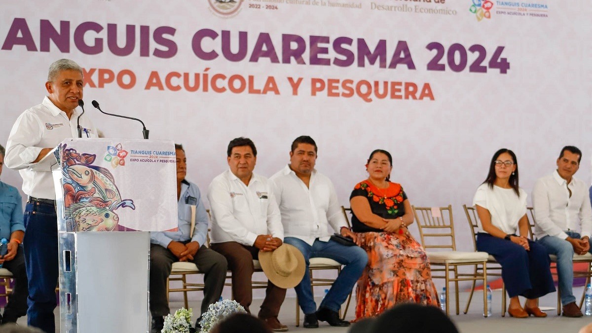 Inauguran Tianguis Cuaresma 2024, Expo Acuícola y Pesquera en la Plaza de la Danza