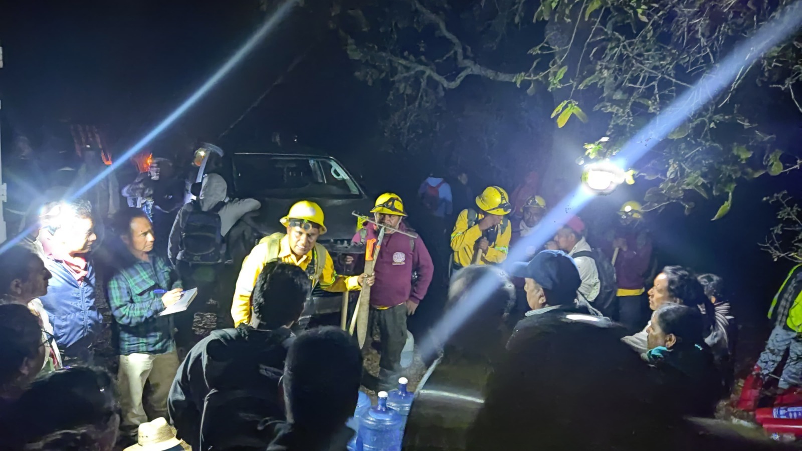 Notifica Coesfo control de incendio en Teotitlán del Valle