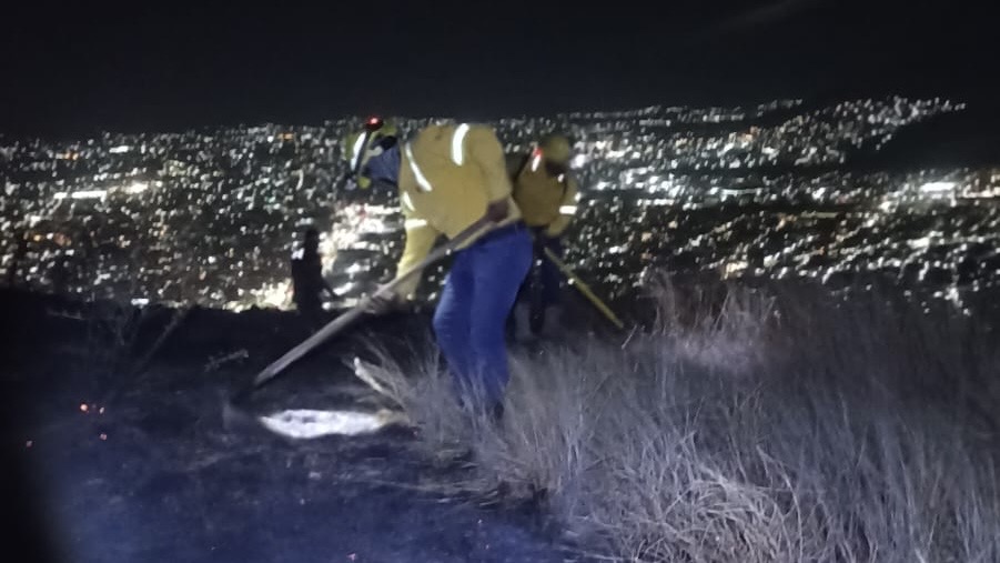 Atiende Coesfo incendio en San Juan Chapultepec
