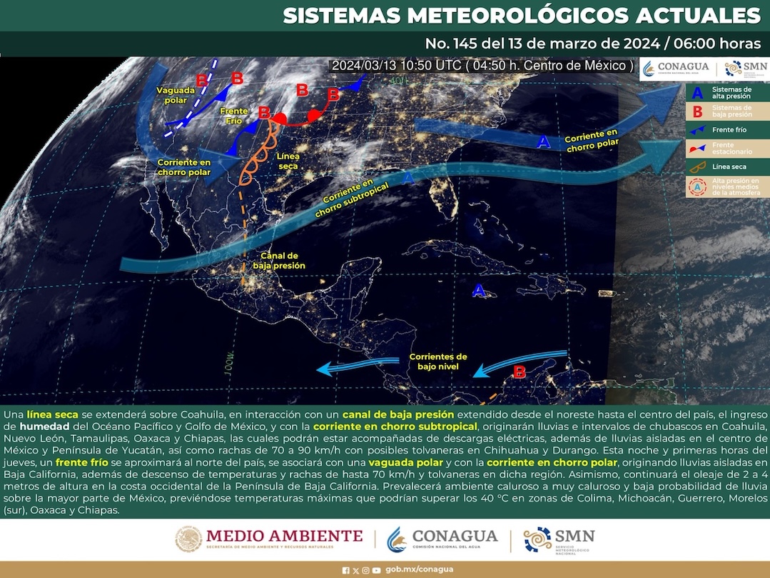 Se prevén lluvias y tormentas aisladas para este miércoles en algunas regiones de Oaxaca