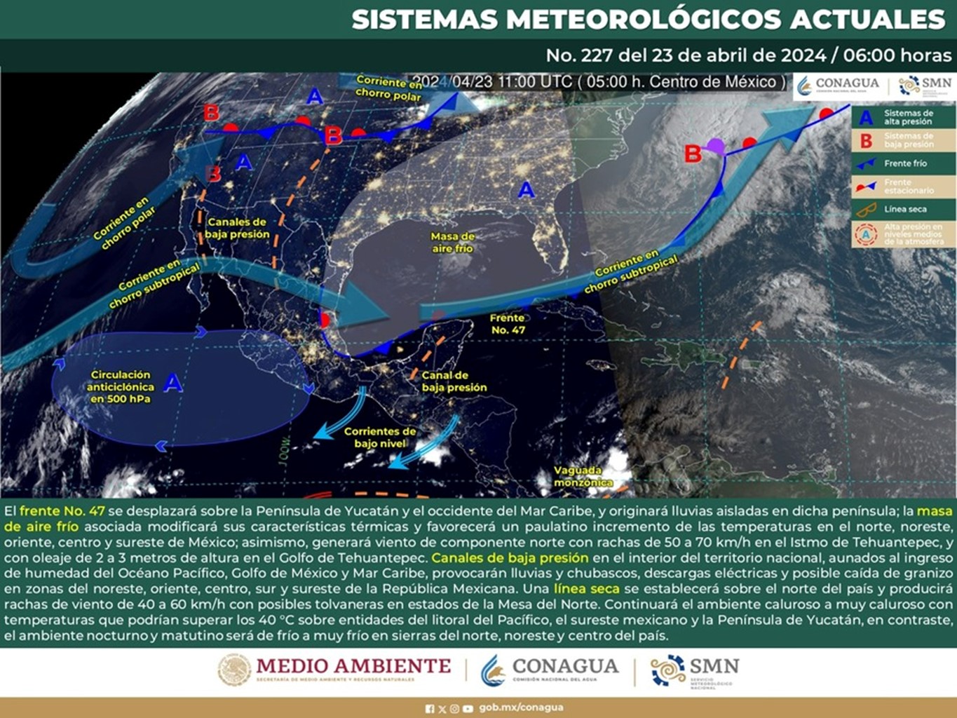 Para este martes se prevé tormentas aisladas en la Sierra de Juárez y Cuenca del Papaloapan