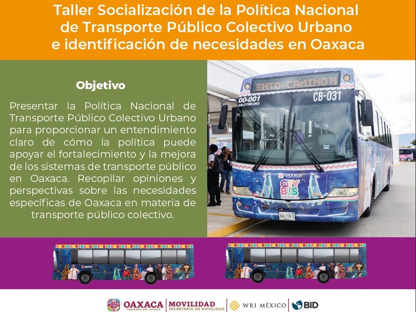 Socializan en Oaxaca política en materia de transporte público