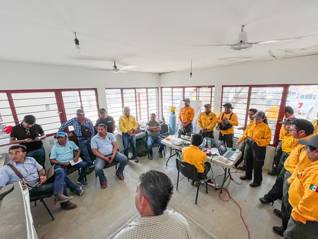 Continúa plan de acción para la sofocación del incendio en los Chimalapas