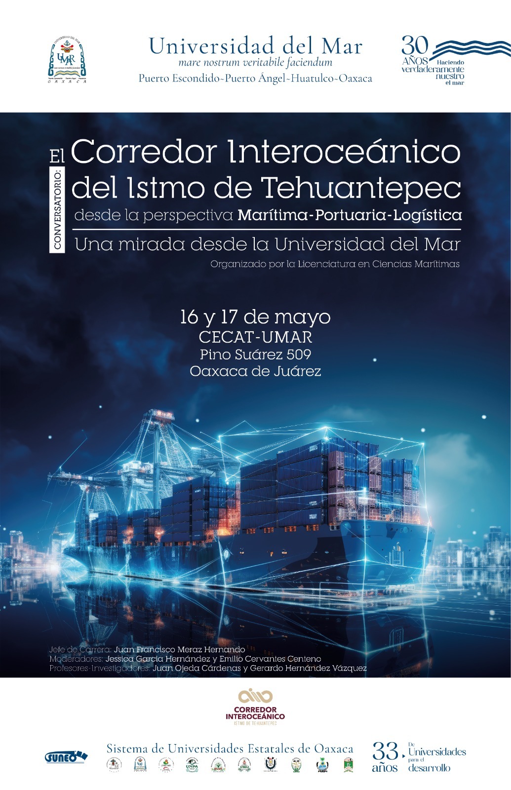 Realizarán Conversatorio sobre el Corredor Interoceánico del Istmo de Tehuantepec