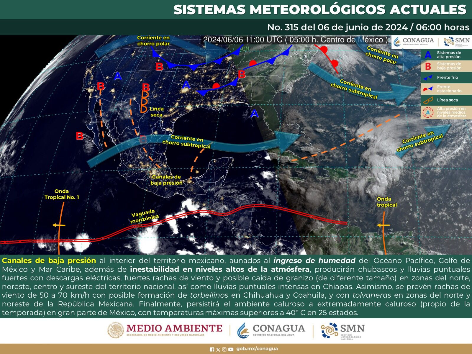 Incrementarán las lluvias y tormentas por la tarde-noche de este jueves en Oaxaca