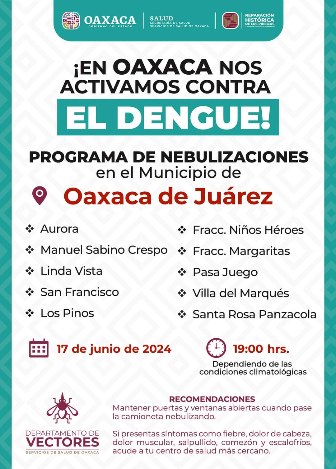 Inicia reforzamiento de la campaña de nebulización espacial contra el dengue
