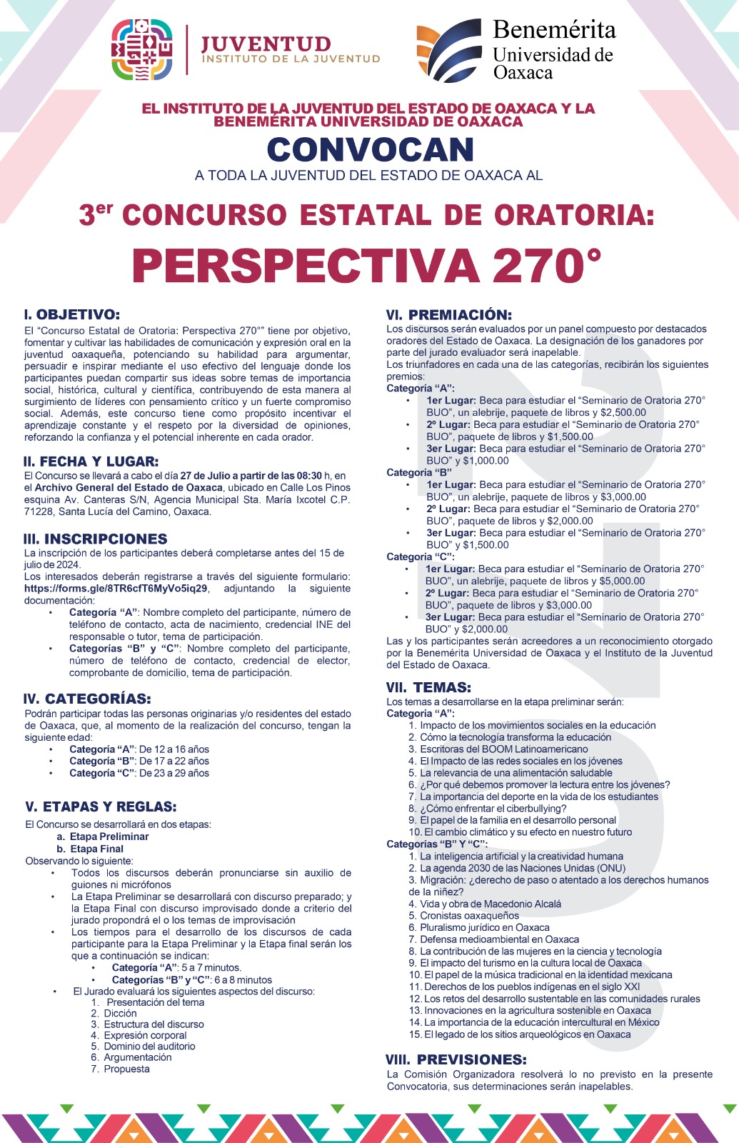Convocan a jóvenes a Concurso Estatal de Oratoria