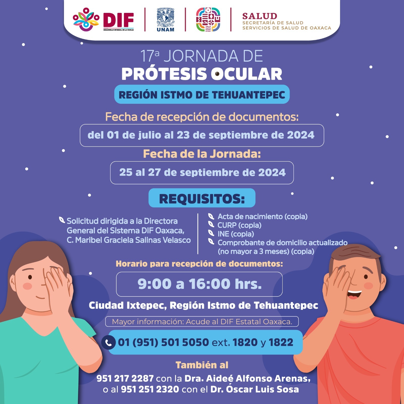 Anuncia DIF Oaxaca 17ª Jornada de Prótesis Ocular en la región Istmo – Coordinación de Comunicación Social del Gobierno del Estado