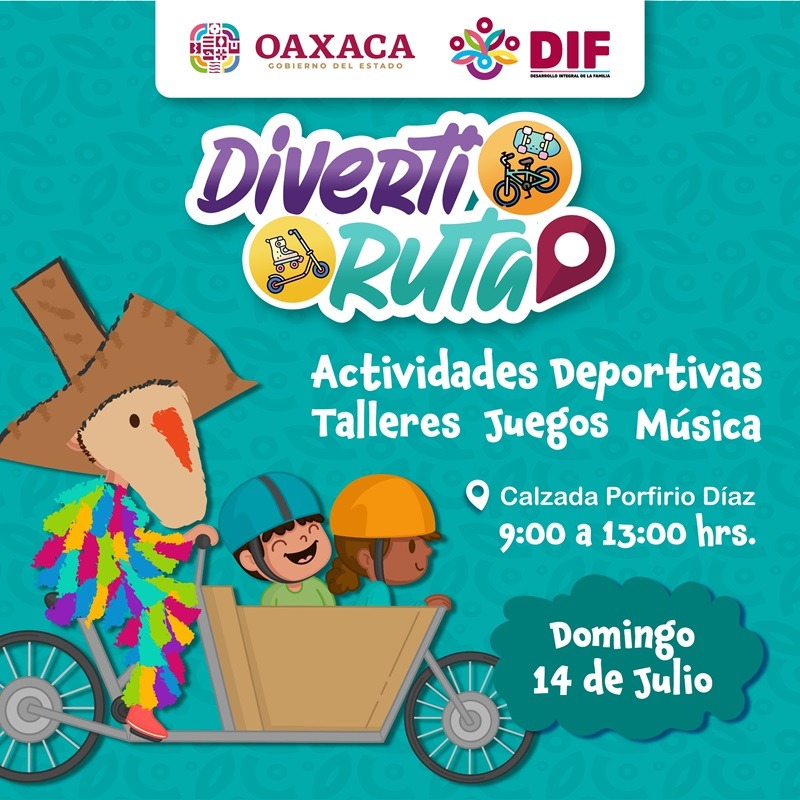 Asiste este domingo a la décimo séptima Diverti Ruta en el marco de la Guelaguetza 2024
