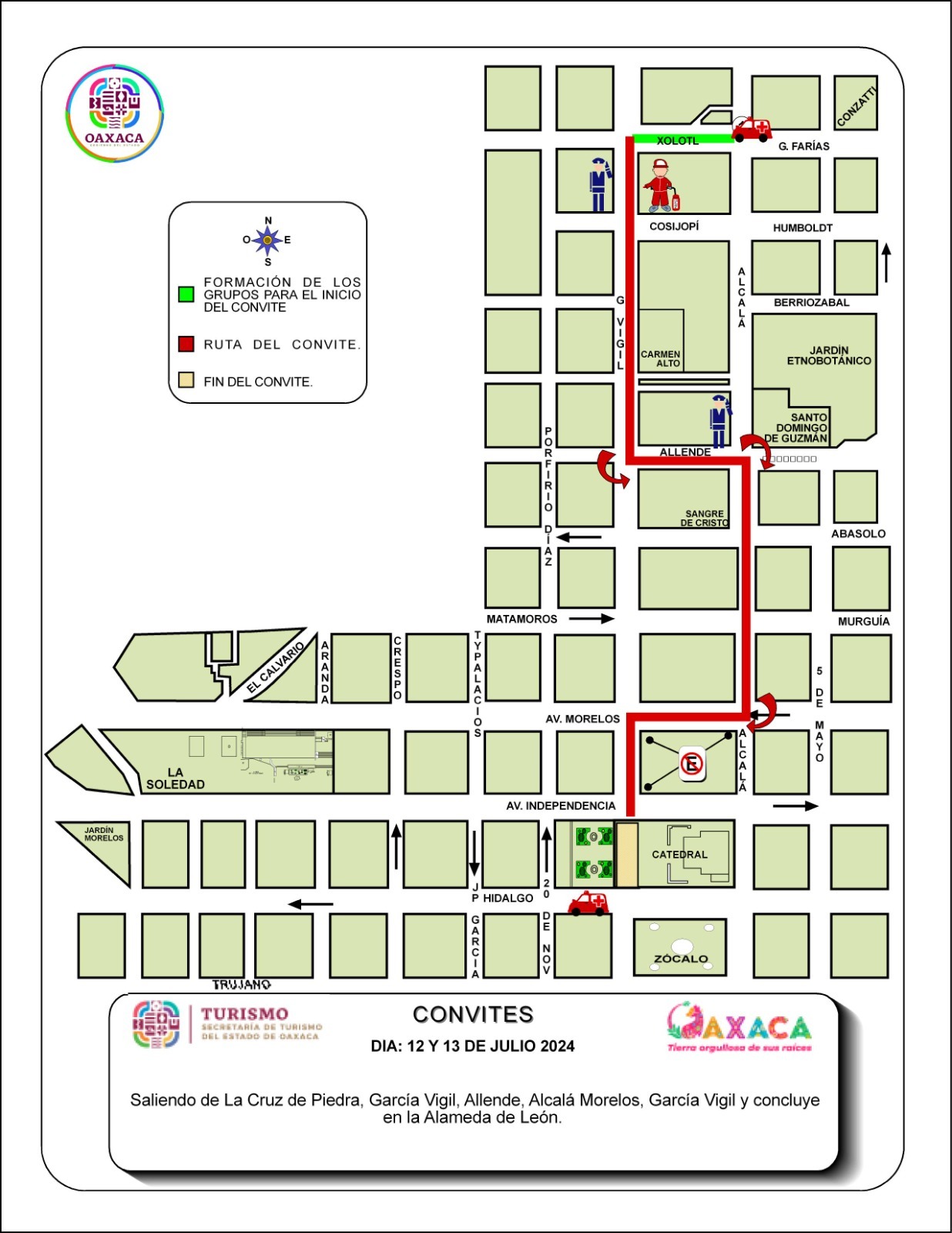 Informa Sectur cambio de ruta de Convites de Guelaguetza