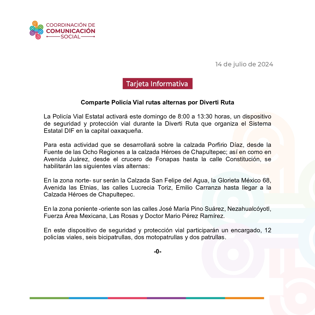 Comparte Policía Vial rutas alternas por Diverti Ruta