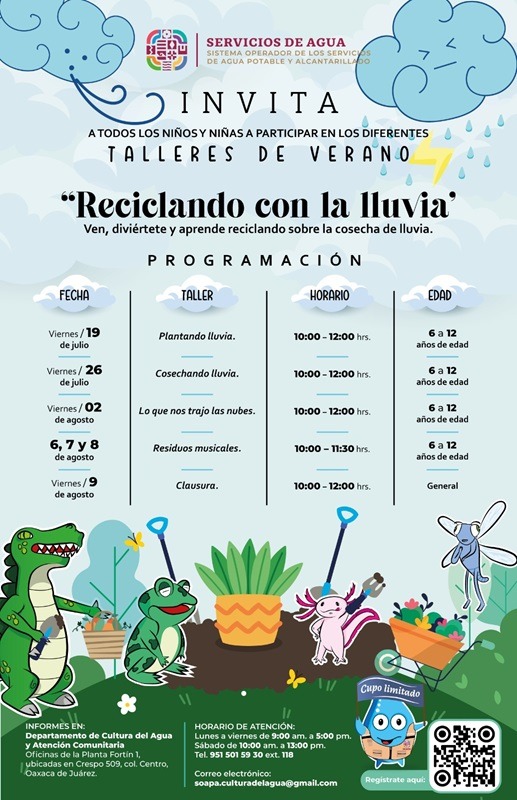 Invita Soapa a cursos de verano para promover en la niñez el cuidado del agua
