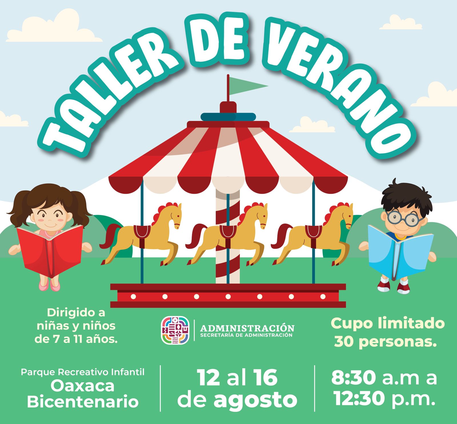 Invita Administración a niñas y niños a participar en cursos de verano