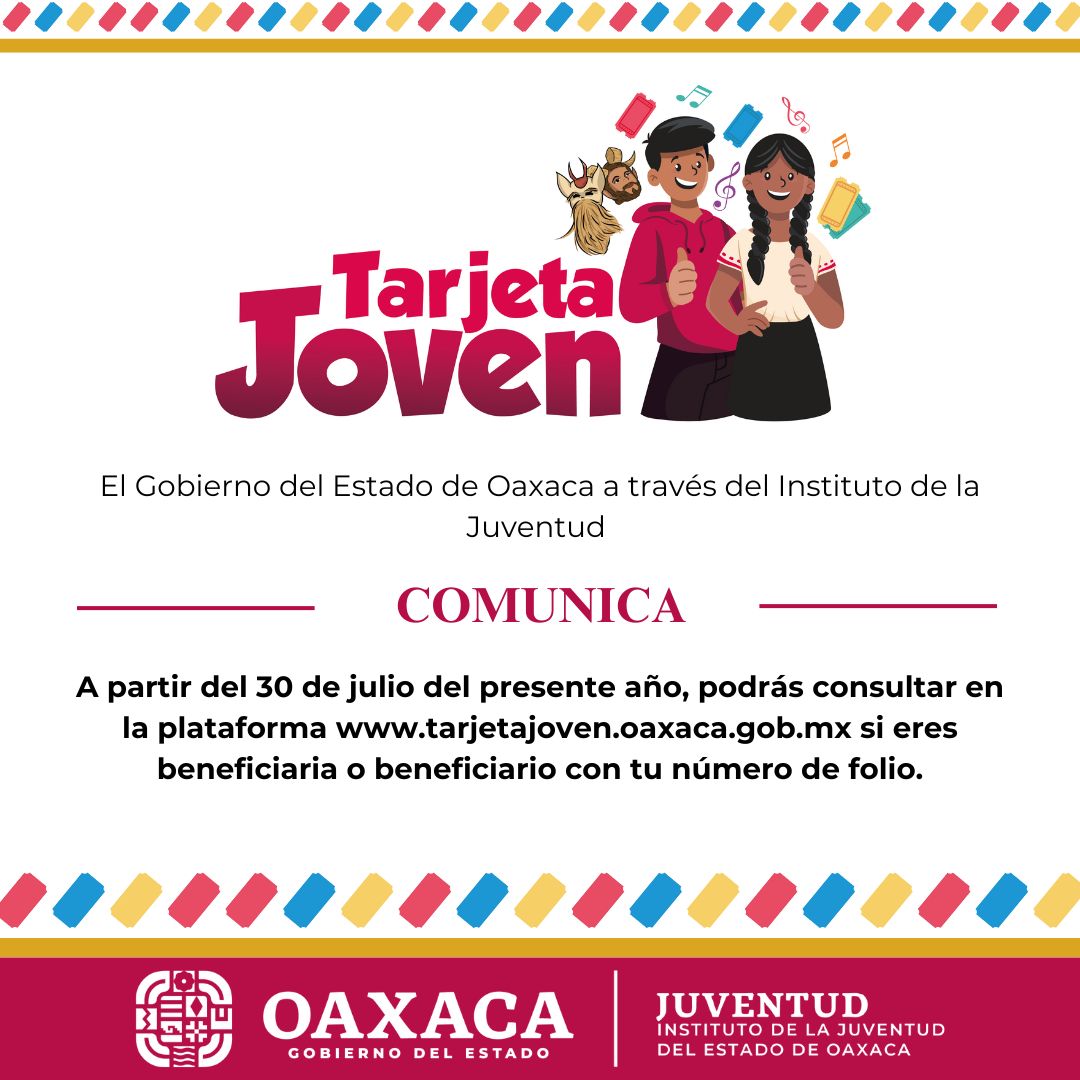 Este 30 de julio darán a conocer a las y los seleccionados del programa Tarjeta Joven