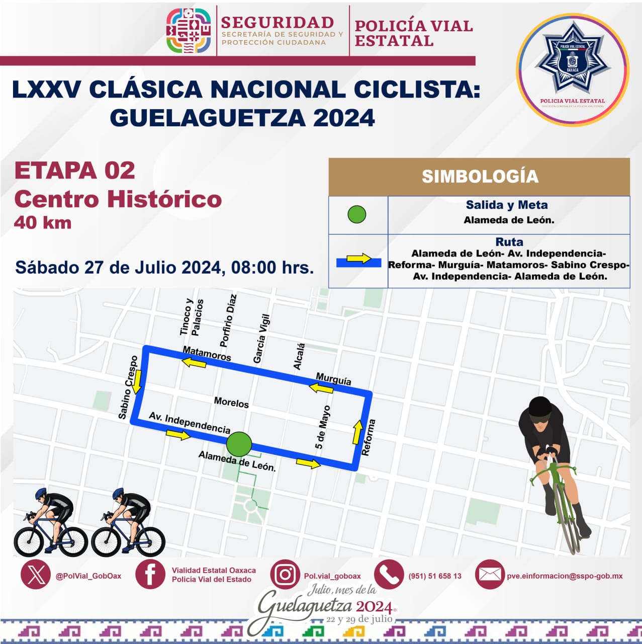 Activarán dispositivo de seguridad vial en la segunda etapa de la Clásica Ciclista “Lunes del Cerro 2024”