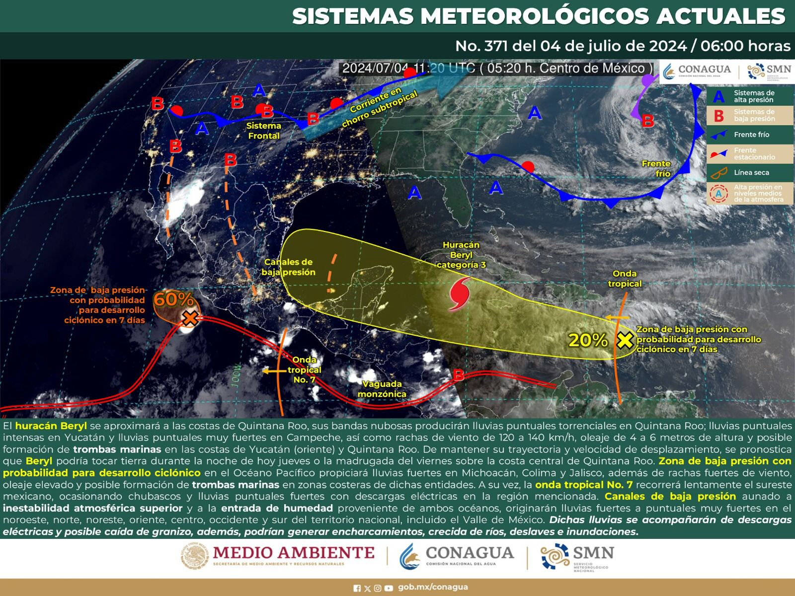 Lluvias con tormentas para la tarde de este jueves en Oaxaca: Protección Civil