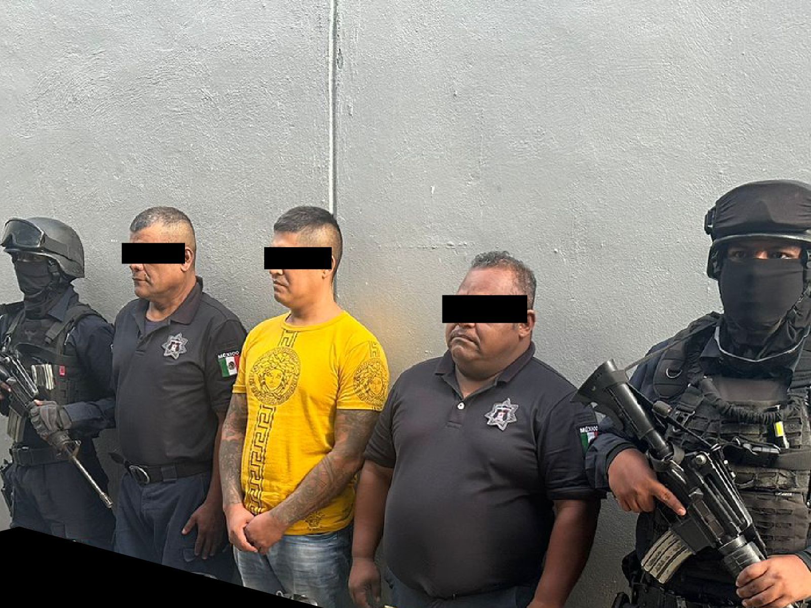 Detiene Policía Estatal a tres presuntos responsables de portación ilegal de armas de fuego en Jamiltepec
