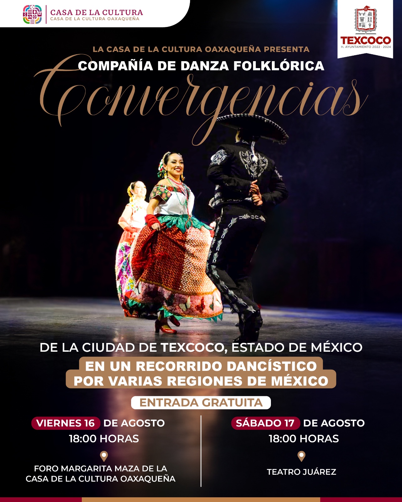 Llega a Oaxaca Compañía de Danza Folclórica Convergencias