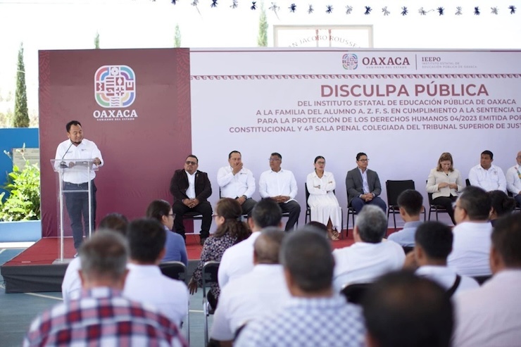 Realiza IEEPO acto de Reconocimiento de Responsabilidad y Disculpa Pública por estudiante fallecido en 2018